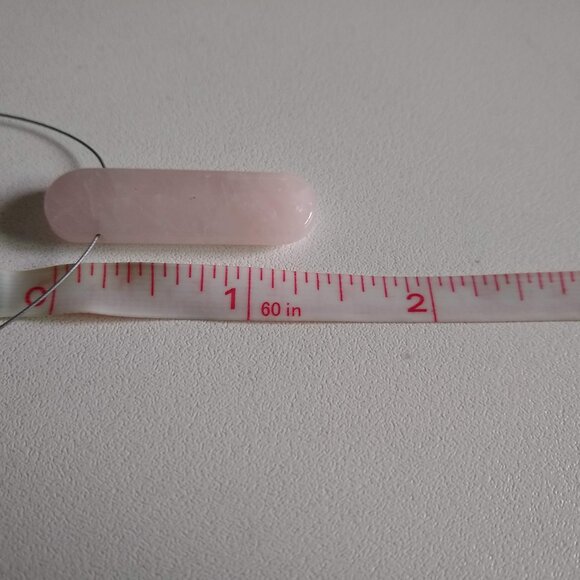 vintage 90s rose quartz pendant necklace NWOT - Picture 4 of 6